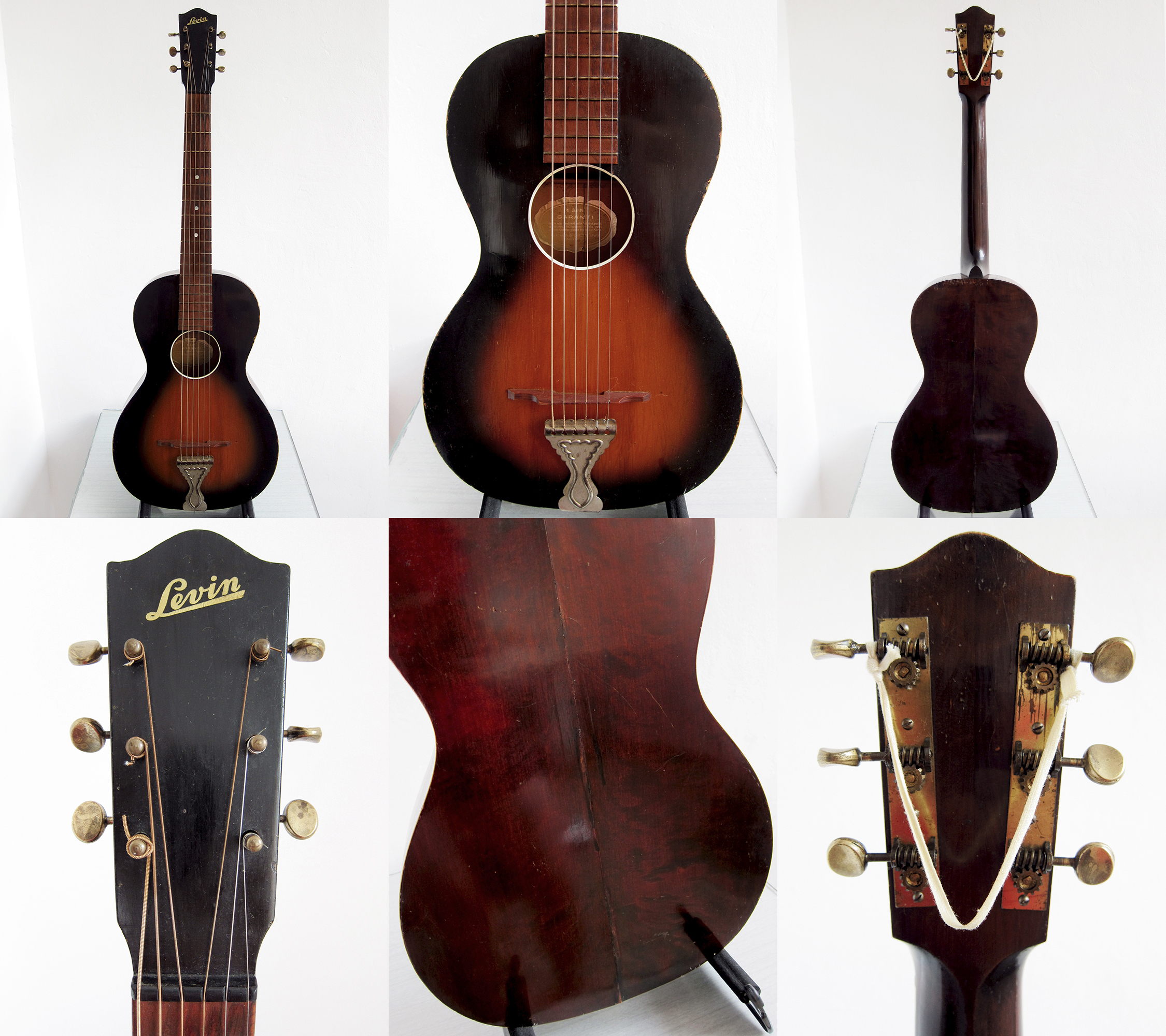 Levin Model 65 parlour guitar Made in Sweden 1942