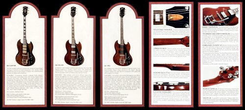 GIBSON SG 1972 catalogue
