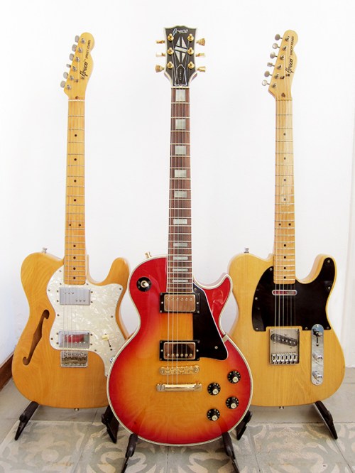 Greco Spacey Sounds TE-500N, Greco Les Paul Custom EG-600C, Greco Spacey Sounds TL-500