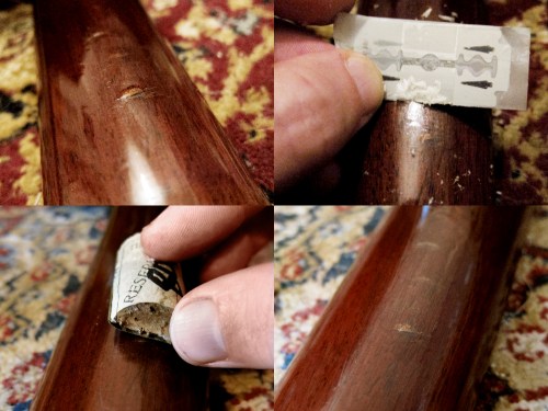 Repairing lacquer damage on guitar