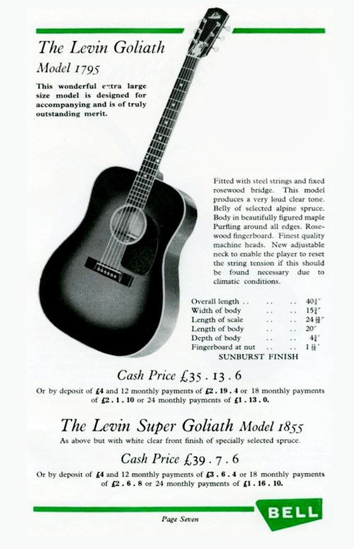 Levin Goliath ad 1962