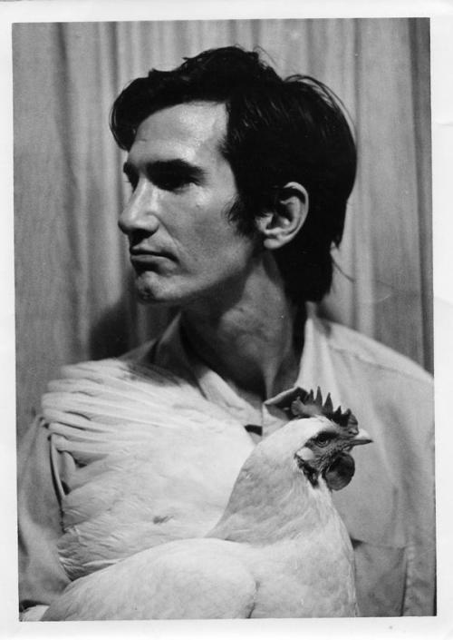 Townes Van Zandt with chicken
