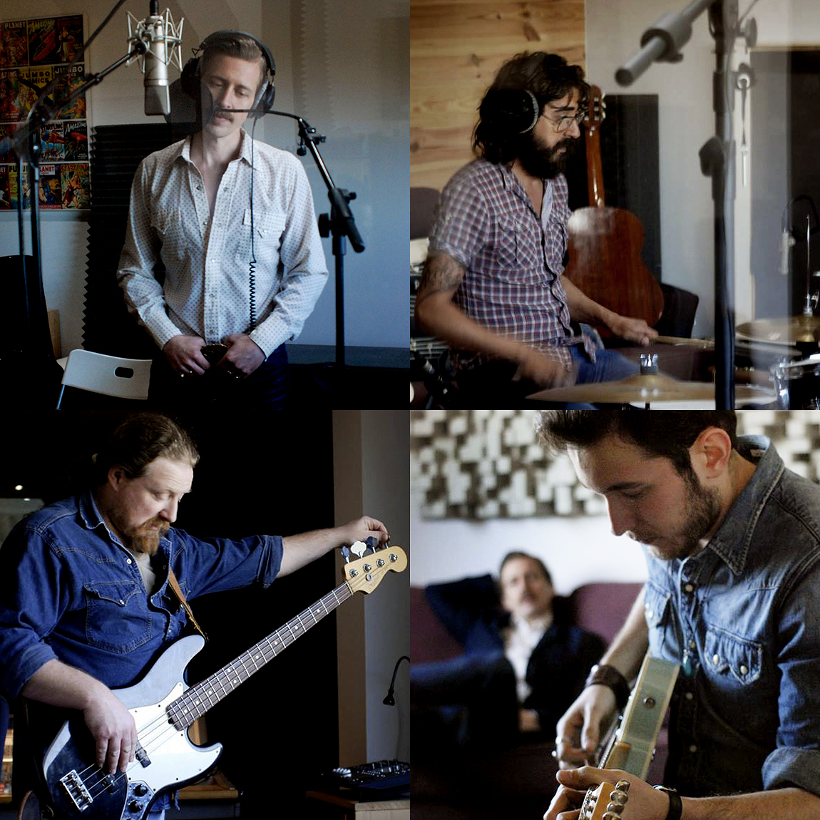 Claes Anderson Band recording in Slim Studio Bcn 2017-04-21